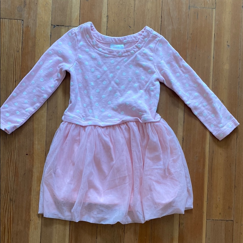 Hanna Andersson Pink Long Sleeve Crew Neck Dress